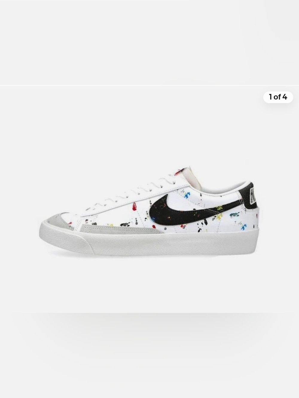 Nike Blazer Low 77 Paint-Splatter White Sneakers